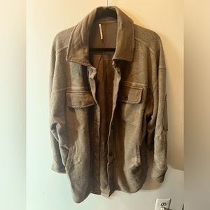 Free people fleece oversized shirt